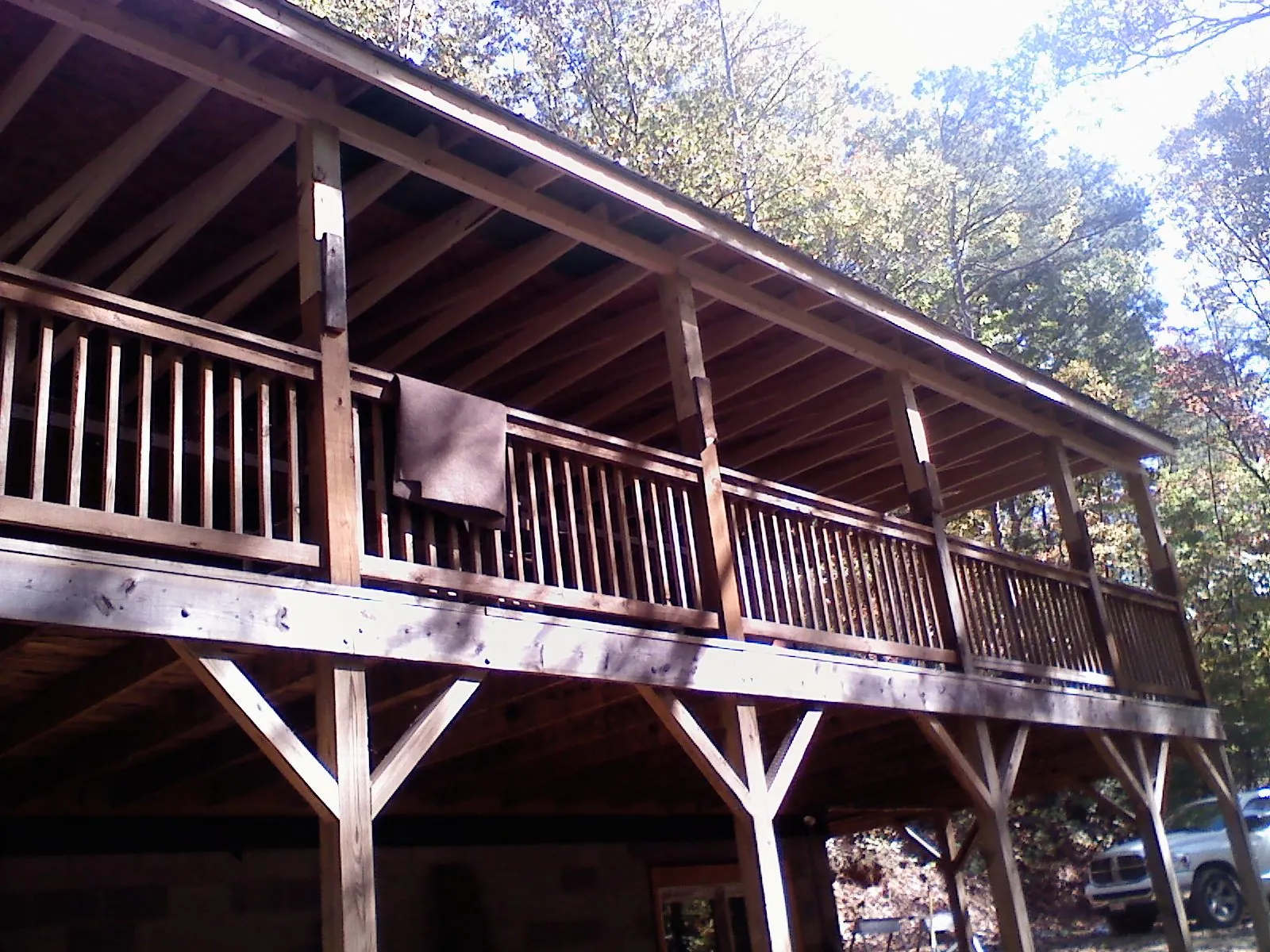 Timber framing under a new elevated porch and deck — Roof Leak Repair in Pleasant Ridge by Roofing Brothers